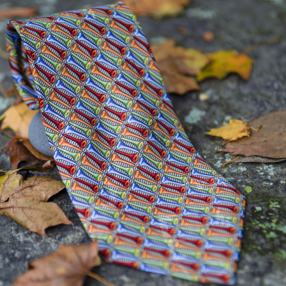 Nicole Miller Vintage '97 Silk Handmade Tie Golf